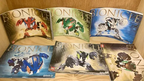 Lego Bionicle Manual Lot (6) 8560 8561 8562 8563 8564 8565