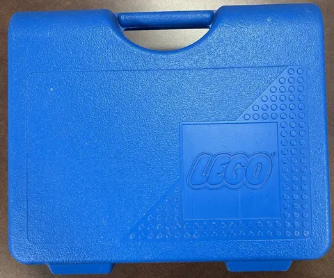 VTG Lego Storage Carrying Case Blue Plastic 1997 w/ Legos *See Pictures* 13x9x3