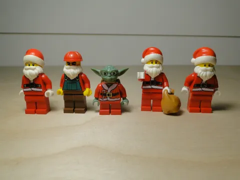 Lego Yoda Christmas Minifigure Santa Claus Toy Sack  Farmer Lot of 5