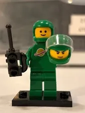 authentic LEGO Green Classic Spaceman minifigure