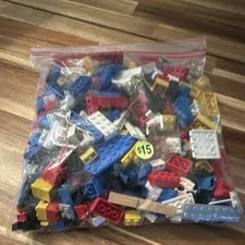 LEGO Bulk Lot Assorted Multicolor Plastic Bricks. 1.5 lbs