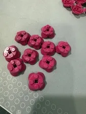 Lego Plant floral flower Magenta (x 10) 4 petals, with axle hole Q36