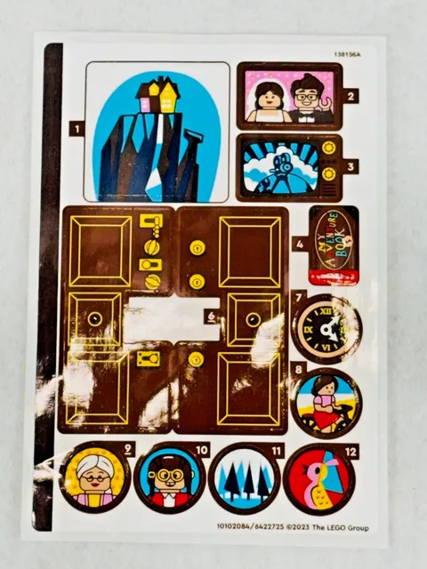 LEGO UP House Set 43217 - No 43217stk01 STICKER SHEET