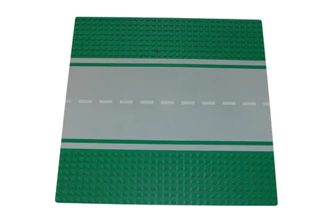 Lego® Street Base Plate Pad 32x32 Straight with Footway GREEN