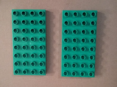 Lego Duplo 4 x 8 Thin Bricks Building Blocks Base Plate Lot of 2 Green B6