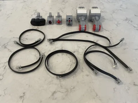 LEGO EV3 MINDSTORM MECHANICAL PARTS: MOTORS, SENSORS, WIRES, USED/UNTESTED