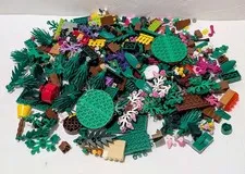 LOT of 1.6 lbs Lego Plates GARDEN GREEN BROWN Trees, Plants WOW