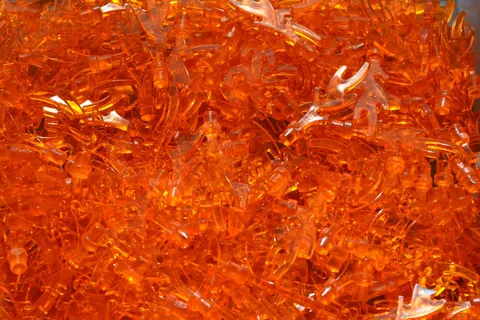 Lego Trans-Orange Flame (Part #6126b) Lot of 100 Pieces