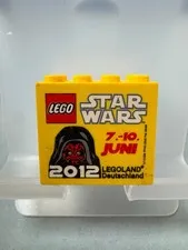 Lego Collectible Brick Custom Brick 2x4x3 Yellow Legoland Star Wars 2012