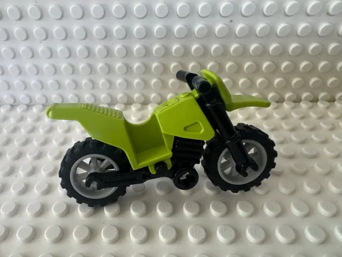 LEGO Motorcycle Dirt Bike (Long Fairing Mounts) Light Bluish Gray Wheel 50860c11