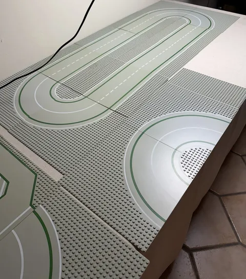 Vintage LEGO Base Road Plates (18)10x10 Lt Gray