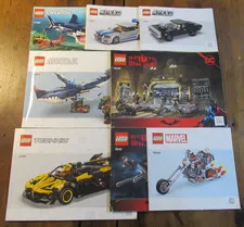 LEGO INSTRUCTION MANUAL LOT - Mixed Themes (8 Total)