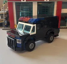 LEGO Police Black SWAT Armored Truck Made with all real Lego Pieces