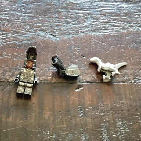 LEGO Plastic Minifigure Lot w/ Accessories & Small Base Plate Included