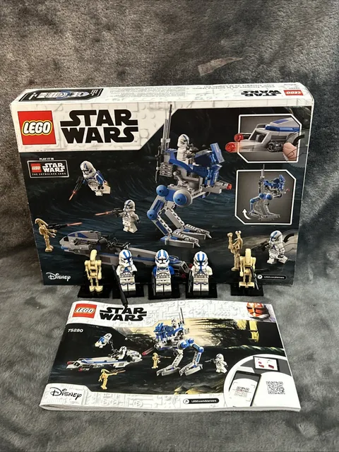LEGO Minifigure LOT Star Wars Clone Trooper 501st With Box Manual 75280.