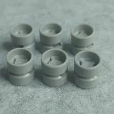 LEGO 6014b Wheel 11mmD x 12mm Hole Notched Wheels Holder Light Gray x6 Genuine