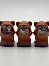 Lego Star Wars Wicket Ewok Misprint Minifigure Heads Prototype Test Error Lot
