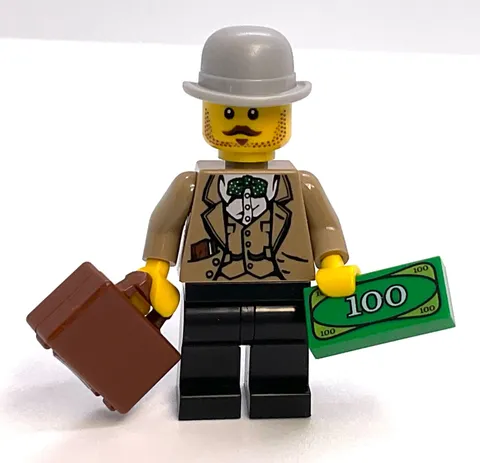 Lego Gambler Minifigure - Western Theme - Banker - Businessman - Wild West