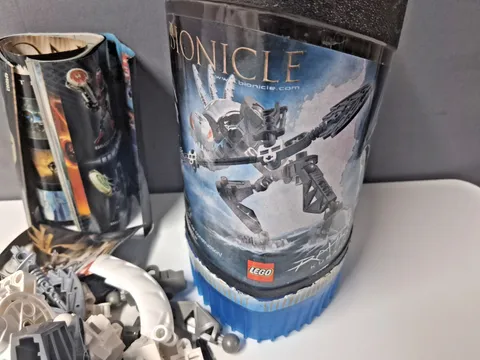 LEGO Bionicle Lot Of Parts, Instructions, Canister