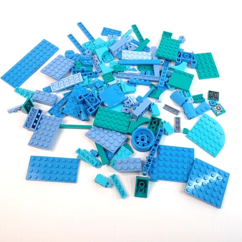 LEGO Parts - Assorted Blue Variants & Turquoise Bulk Pieces -QTY 147 pc (5.5 oz)
