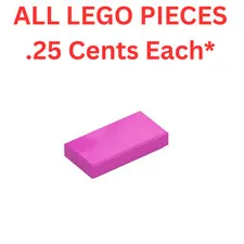 LEGO Tile 1x2 with Groove Dark Pink 3069 - Genuine LEGO Parts Pieces Bulk