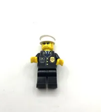 Lego cty0094 Police City Suit Blue Tie Badge Black Legs Sunglasses Minifigure