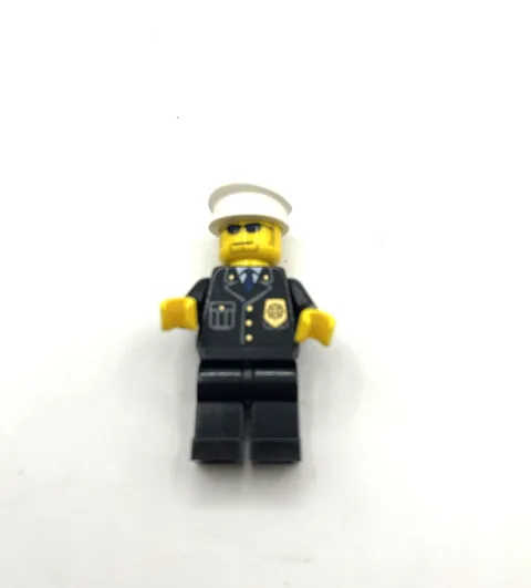 Lego cty0094 Police City Suit Blue Tie Badge Black Legs Sunglasses Minifigure