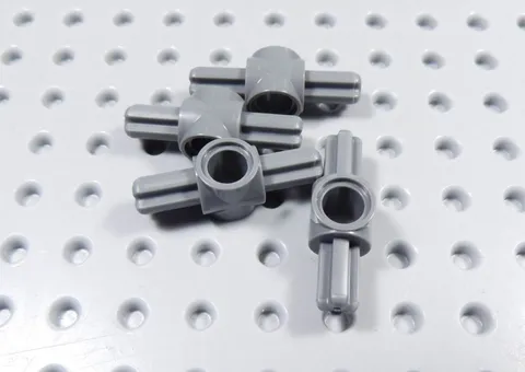 LEGO Lot of 4 Dark Bluish Gray Technic Axle Pin Connector 2 Axles BP