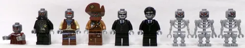 Lego The Lego Movie Wild West and skeleton Robot Lot Sheriff Deputy Agent