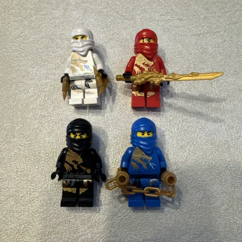 COMPLETE Lego Ninjago DX Minifigs Kai Jay Zane Cole. (Cole & Jay) r (Brand New).