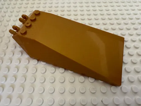 LEGO LEGO Windscreen 12x6x2 with Locking Dual 2 Fingers Hinge 13252 Pearl Gold