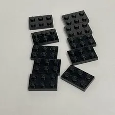 Lego 3021 Black Replacement Parts Pieces Lot of 10