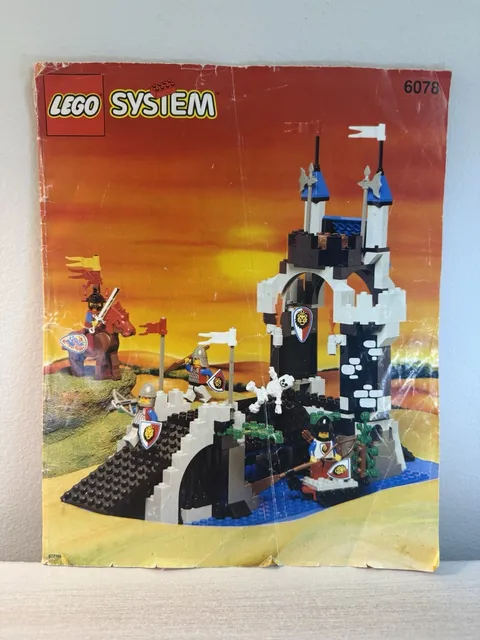 Vintage LEGO 6078 Castle Royal Knights Drawbridge Manual Only with BONUS