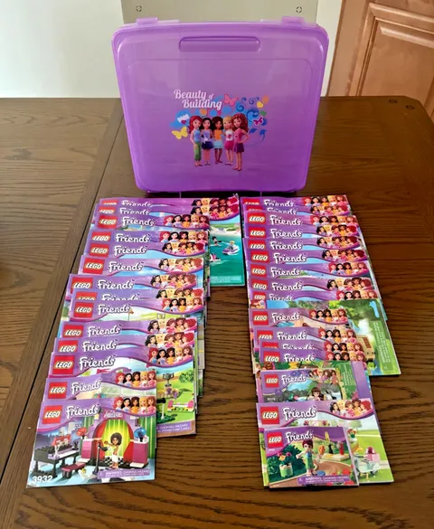 LEGO Friends Instruction Manuals Lot of 32 - LEGO Friends Storage Case Included