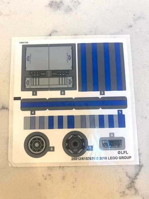 LEGO STICKER SHEET for 75149 Resistance X-Wing Fighter, New & Genuine!