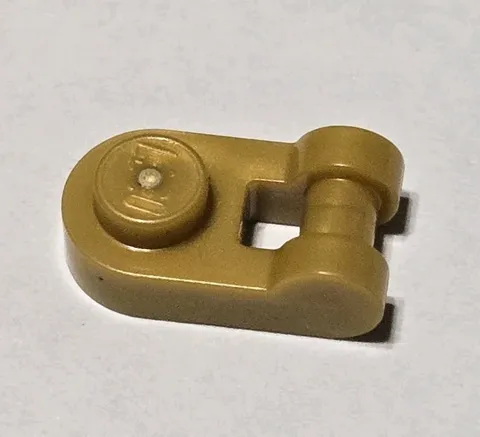 LEGO Parts - Pearl Gold Plate, Round 1 x 1 with Bar Handle - No 26047