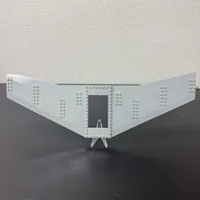 Lego 54093 2-01 Retired Plane Wing Base Plate 20x56 W/ 6x10 Cut Out Gray