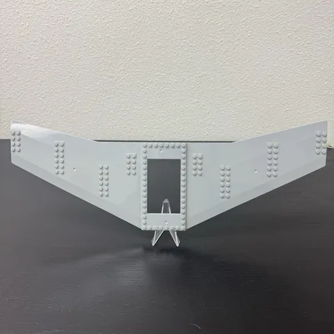 Lego 54093 2-01 Retired Plane Wing Base Plate 20x56 W/ 6x10 Cut Out Gray