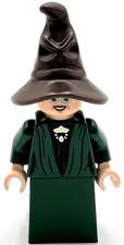 Lego New Harry Potter Minifigure Professor Minerva McGonagall Dark Green Robe