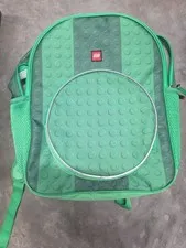 LEGO Classic Brick Green  16" Kids Zippered Backpack Reflective Inserts