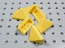 LEGO Lot of 6 Yellow 2x1 Triple Peak Slopes BT