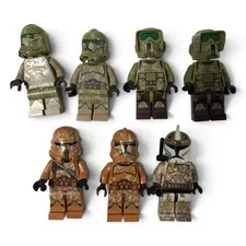 LEGO Star Wars 7pc Minifigure Lot Geonosis Airborne & 41st Elite Corps Troopers