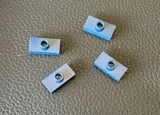 LEGO Lot 4 Dark Blue 1x2 Parts 1 Stud Jumper #15573 Flat Bricks Plate