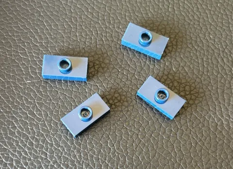 LEGO Lot 4 Dark Blue 1x2 Parts 1 Stud Jumper #15573 Flat Bricks Plate