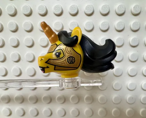 LEGO Minifigure, Head, Modified Unicorn with Molded Black Mane 70751pb03