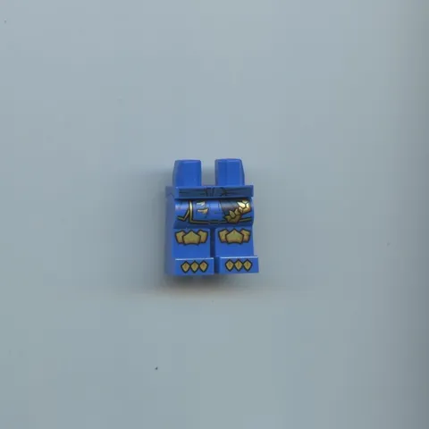 NINJAGO x 1 Jay Blue Minifigure Hips and Legs with Dark Blue Sash, Gold Hems