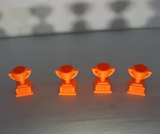 Custom 3d Printed "YOU TRIED" Orange Trophy Cup Pieces Lot of 4