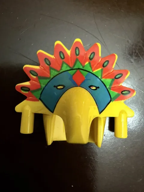 LEGO Minifig Headgear Headdress Jungle with Colored Feather Pattern (Achu)