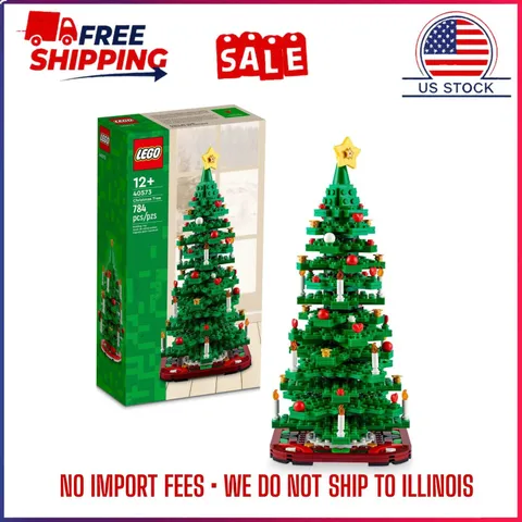 LEGO Christmas Tree Toy Building Set for Kids, Collectible Holiday Decor, 40573