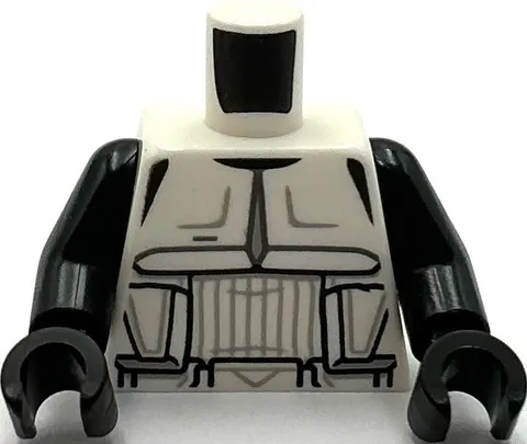Lego New White Minifig Torso SW Detailed Armor Scout Trooper Narrow Belt Part